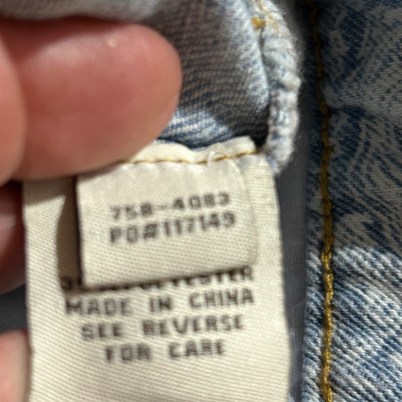 Indigo Saints Denim Light Wash Distressed Shorts and Jacket Set Raw Hem - Picture 6 of 10